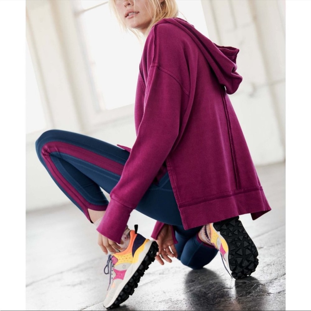 💗 NWT Free People Movement Only One Hoodie  Size XS Disco Magenta 💗 MSRP…